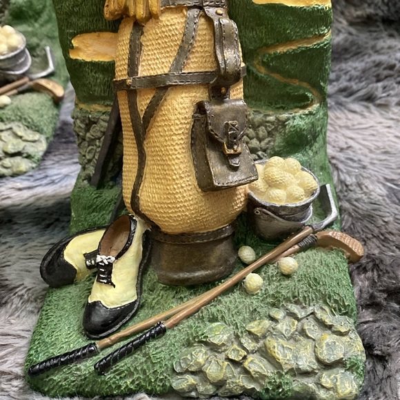 Graphics Golf Bag, Golf Clubs, Golf Shoes, Golf Course 90s Vintage Bookends - Picture 5 of 16